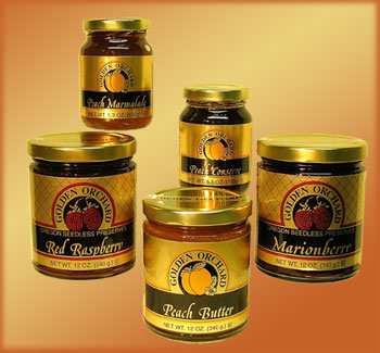 Golden Orchard's great selection of all-natural fruit spreads