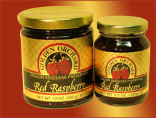 seedless Red Raspberry preserves, a lucious treat from Golden Orchard